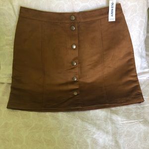 Brown Suede Skirt